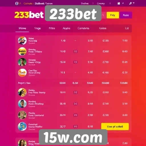 Interface do usuário do 233bet é amigável
